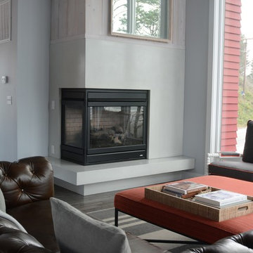 Sunset Magazine Idea Town Concrete Fireplace Surround