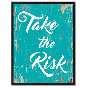 Take The Risk Inspirational, Canvas, Picture Frame, 13"X17"