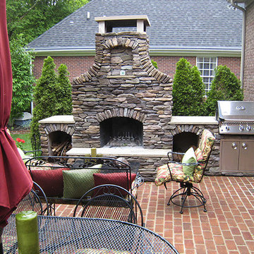 Outdoor Fireplace Kits - 42-In Pre-Engineered Arched Masonry Outdoor Fireplace