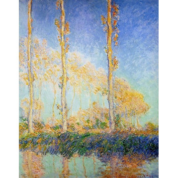 Claude Oscar Monet Three Poplar Trees in the Autumn Wall Decal Print