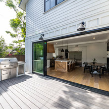 living room sliding door & deck