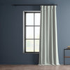 Faux Linen Darkening Curtain Single Panel, Oyster, 50"x108"