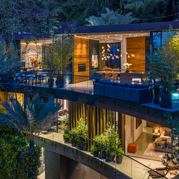 Acucraft Custom Gas Fireplaces- iElement Project-Hollywood Hills, CA