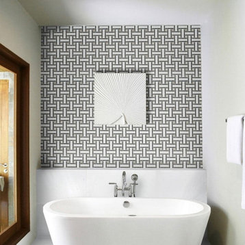 12"x24" Aspen White Honed Modern Tile