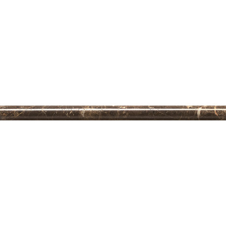 .75"x12" Marble Moulding, Emperador Dark Marble Pencil Moulding, Polished, Set o