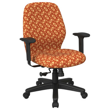 Mid Back Synchro Tilt Chair, Adjustable Arms, City Park Marigold