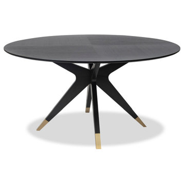 Black Round Oak Dining Table (L) | Liang & Eimil Anthology