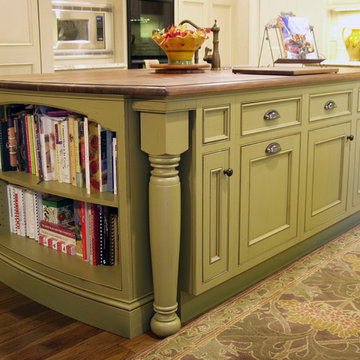 Elegant Kitchen Remodel - Tea Green Island