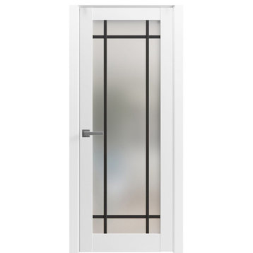 Solid French Door 30 x 80 | Planum 2112 White Silk| Bathroom