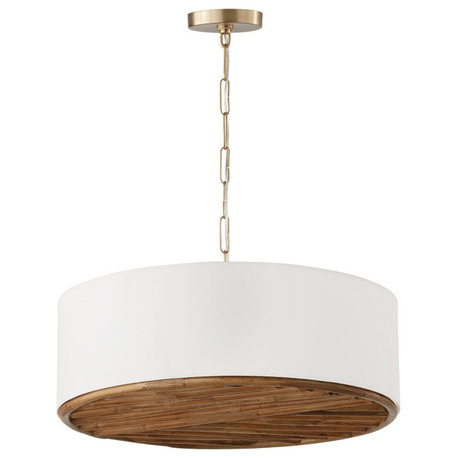 Capital Lighting Soleil 4-Light Pendant, Matte Brass
