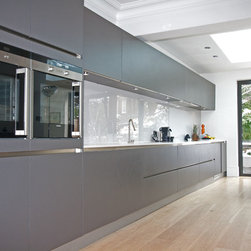 Grey Handleless Kitchen - Kitchen Cabinets