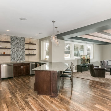 Basement Bar Seating Area