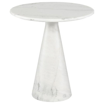 Nuevo Furniture Claudio Side Table in White