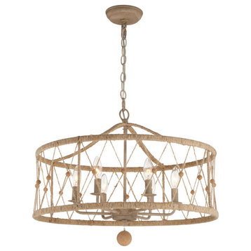 Brixton 6-Light Traditional Chandelier in Burnished Silver