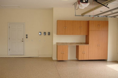 Mid-sized arts and crafts attached garage workshop photo in Salt Lake City