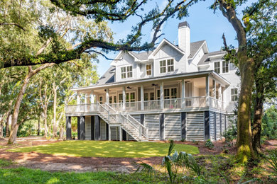 Beach style exterior home photo in Charleston