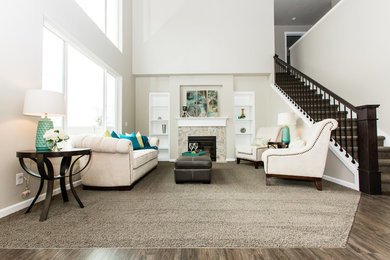Living room - contemporary living room idea in Seattle