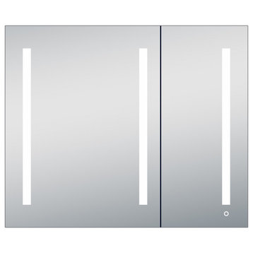 innoci-usa Melania 42”W x 35”H Double-door Recessed Lighted Medicine Cabinet