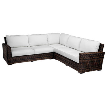 Sunset West Montecito Sectional With Cushions, Cushions: Canvas Granite