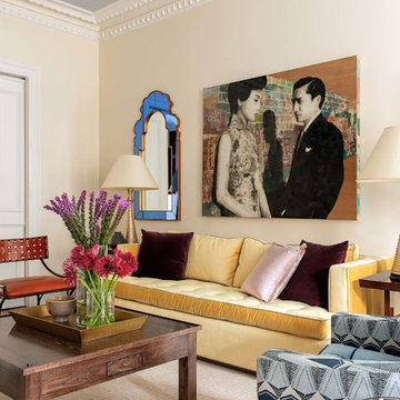 South End Brownstone: Living Room