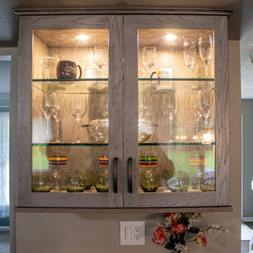Fresh Take on Oak Kitchen Cabinets - Medallion Gray Peppercorn Stain