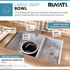 Ruvati RVH7200 Undermount 16 Gauge 29" Kitchen Sink Double Bowl