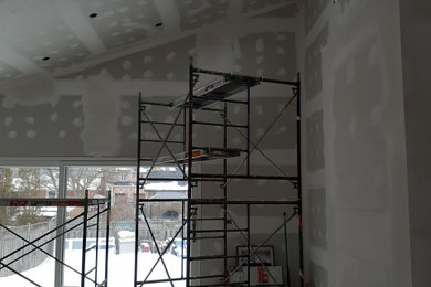 Custom house drywall taping in Kitchener