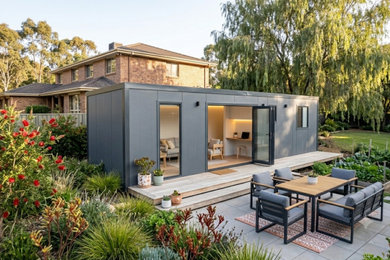 This is an example of a modern shed and granny flat in Sydney.