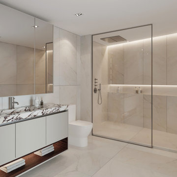 Miami High-End Design Master Bathroom Vanity & Make-UP Table