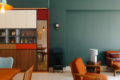 Inspiration for a midcentury home design in Singapore.