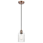 Innovations Lighting - Hadley 1-Light Mini Pendant, Antique Copper, Clear - A truly dynamic fixture, the Ballston fits seamlessly amidst most decor styles. Its sleek design and vast offering of finishes and shade options makes the Ballston an easy choice for all homes.