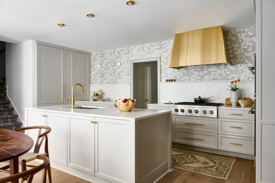 Example of a transitional kitchen design in Atlanta