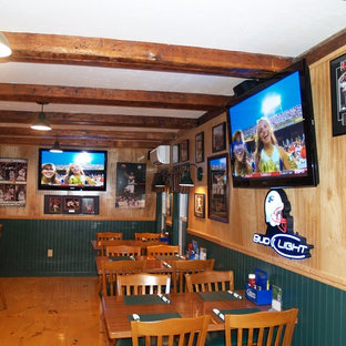 Example of a minimalist home theater design in Portland Maine