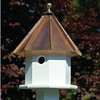 Heartwood Oct-Avian Bird House, White/Brown Copper Roof