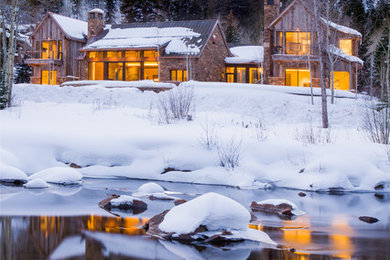 Example of a mountain style exterior home design in Denver