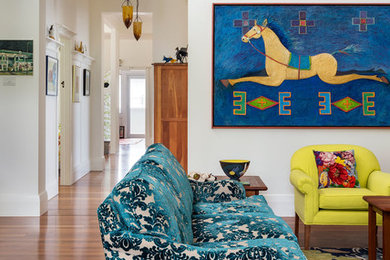 Design ideas for an eclectic home design in Newcastle - Maitland.