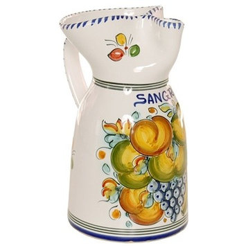 HANDMADE IN SPAIN  "Fruta Style Sangria Pitcher, 10" Tall