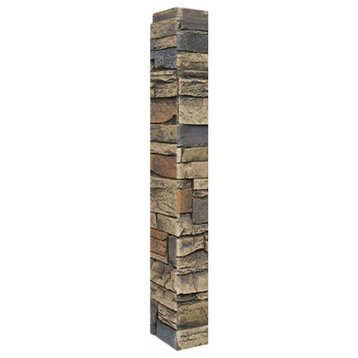 Faux Stone Wall Panel - ALPINE, Apache, 48" Exterior Corner
