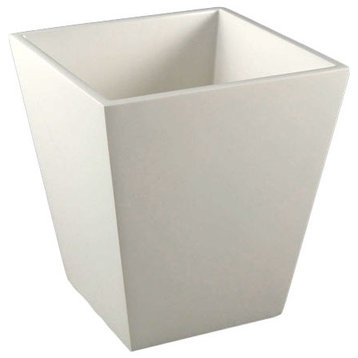 White Lacquer Waste Basket