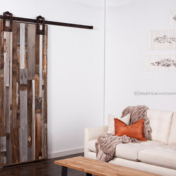 Rustica Hardware - Reclaimed Barn Wood Vertical Style - Barn Door Hardware