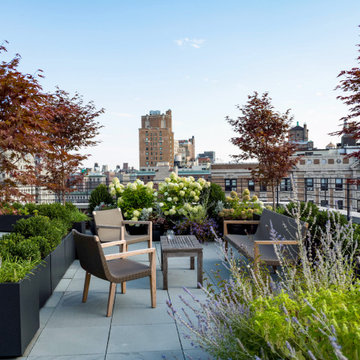 Planter Lined Seating Area