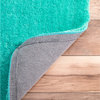 Hand-Tufted Ombre Shag Os02 Rug, Turquoise, 5'x8'