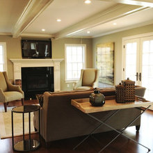 downstairs
