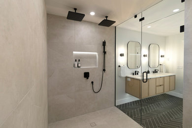 Inspiration for a coastal bathroom remodel in Vancouver