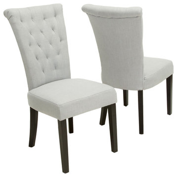 GDF Studio Paulina Dining Chairs, Set of 2, Light Gray