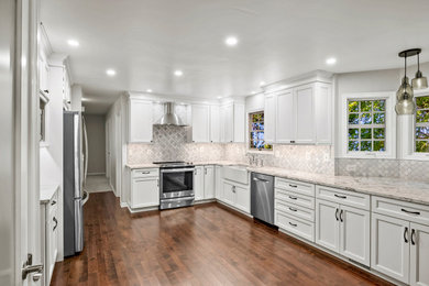 Inspiration for a large contemporary kitchen remodel in DC Metro