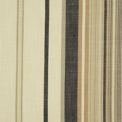 Oxford Blue Hudson Yarn Dyed Irregular Striped Blackout Fabric - Fabric