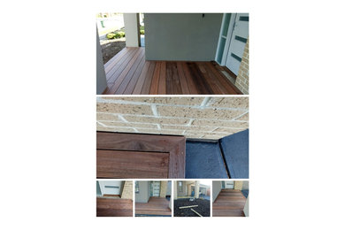 Porch and sleepers retaling wall