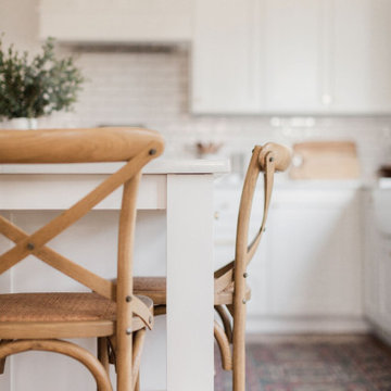 Light + Bright Modern Farmhouse Kitchen + Dining Room Remodel