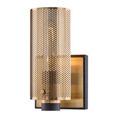 Pilsen 1-Light Wall Sconce, Modern Bronze, Plated Brass